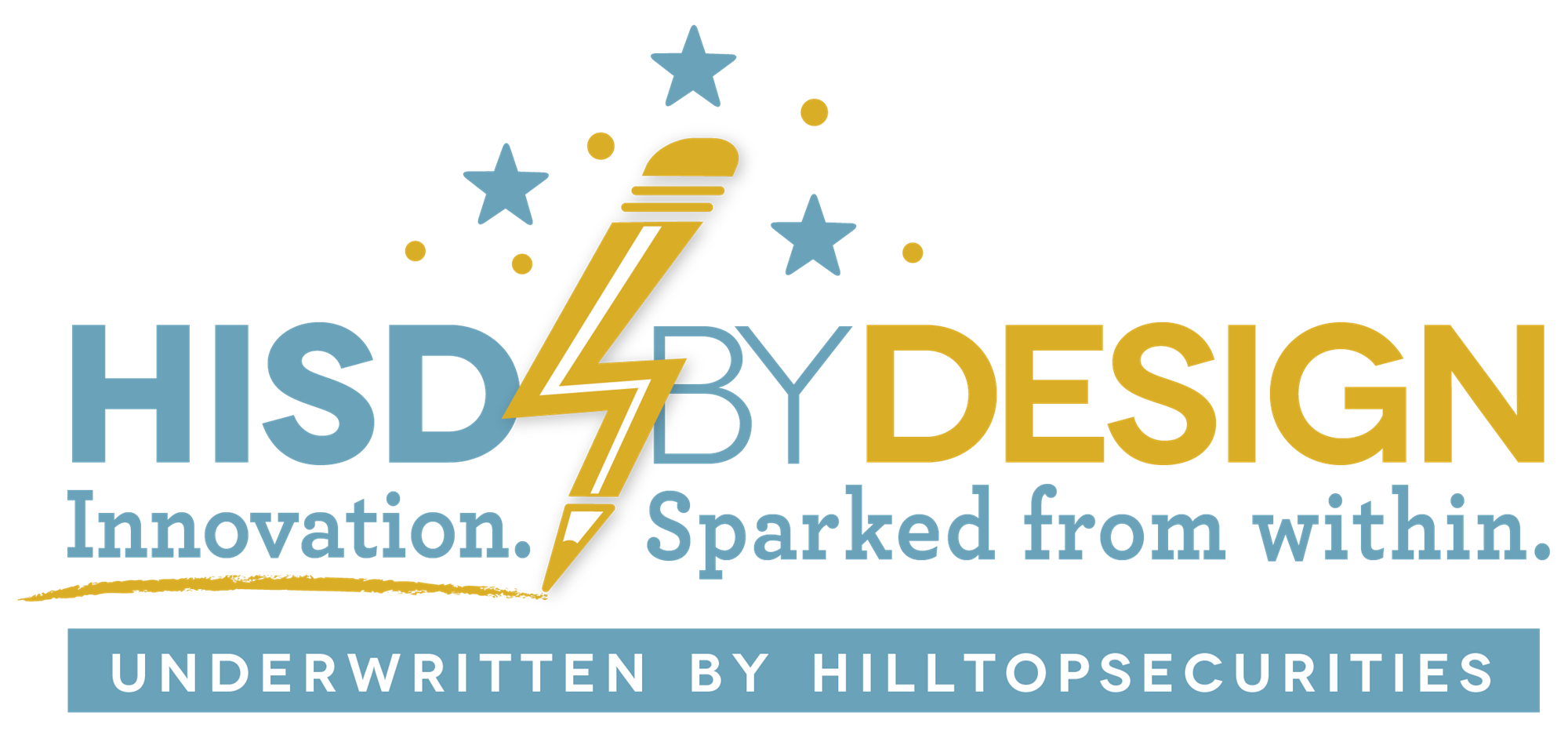 HISD by Design Logo (Innovation. Sparked from Within). 